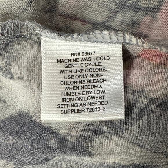 Liz Claiborne Large Top Abstract Long Balloon Sleeves Semi-Sheer Lightweight - Picture 9 of 9